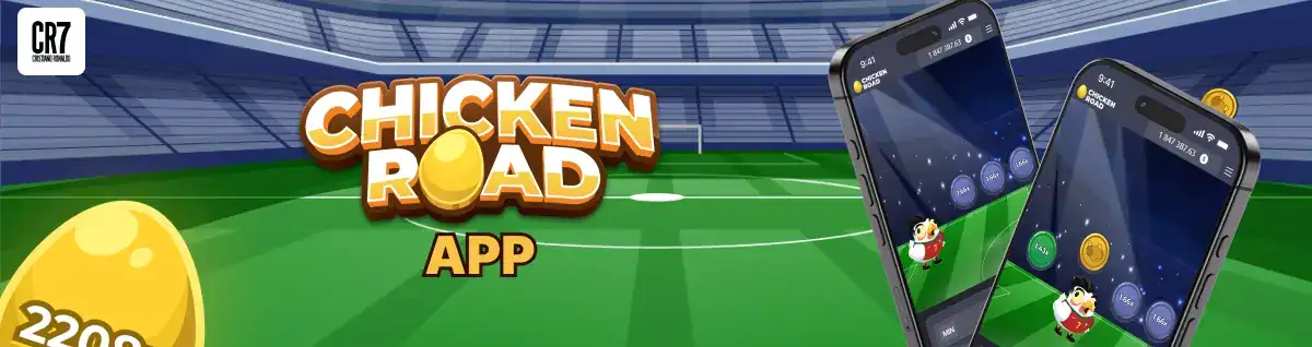 Cristiano ronaldo app chicken example of scam banner.
